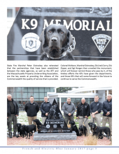 Massachusetts State Police Accelerant Explosive Detection K9 Memorial Triangular Black Granite Monument Tribute In Stone