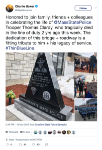 Tribute In Stone Massachusetts State Police Memorial Trooper Clardy