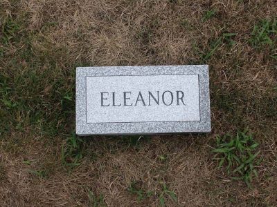 Barre Gray Granite Flat Marker Polished Margin Eleanor Memorial