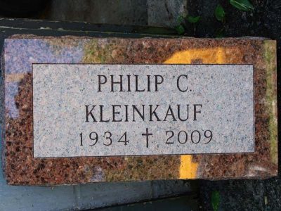 Dakota Mahogany Flat Granite Marker Kleinkauf Memorial Polished Margin