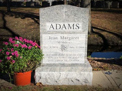 Bahama Blue Granite Upright Monument Adams Memorial