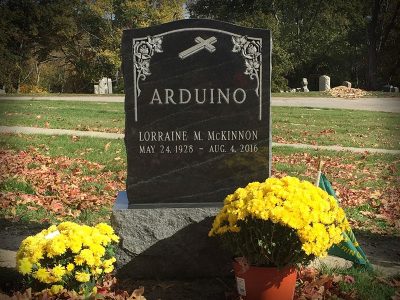 American Black Granite Upright Monument Arduino Memorial