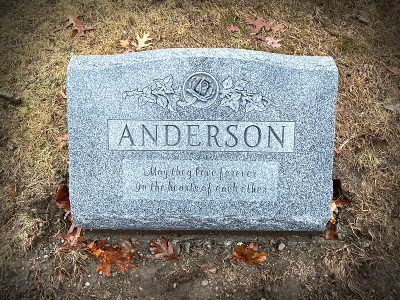 Barre Gray Granite Anderson Memorial Slant
