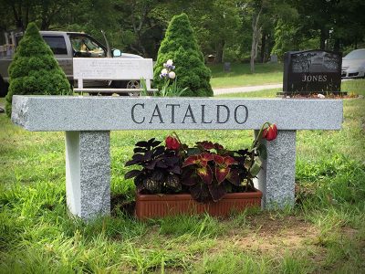 Barre Gray Granite Memorial Bench Cataldo Memorial Bench