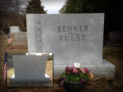 Barre Grey Granite Upright Monument Benker Ruest Memorial