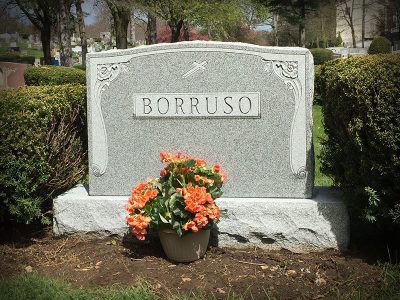 Barre Grey Granite Upright Monument Borruso Memorial