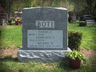 Barre Grey Granite Upright Monument Boti Memorial