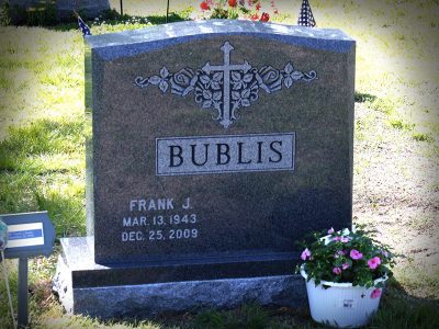 Grey Granite Upright Monument Bublis Memorial