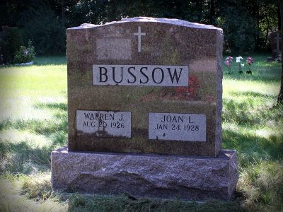 North American Pink Granite Upright Monument Bussow Memorial