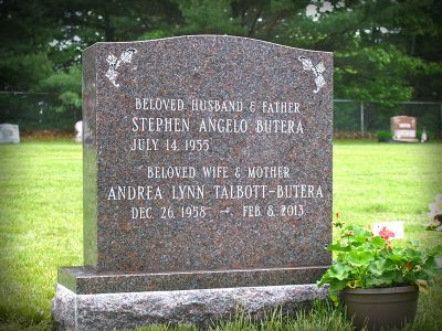 Dakota Mahogany Granite Upright Monument Butera Memorial