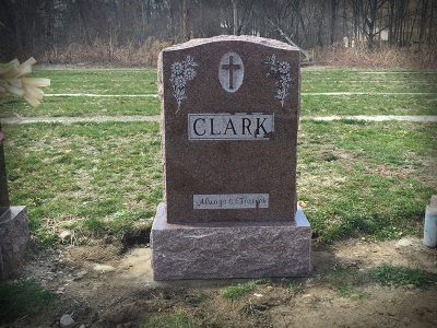 North American Pink Granite Upright Monument Clark Memorial Always & Forever