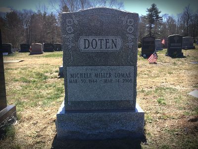 Barre Grey Granite Upright Monument Doten Memorial I hope you Dance