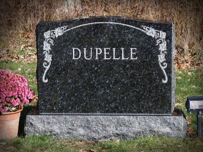 Blue Pearl Granite Upright Monument Dupelle Memorial