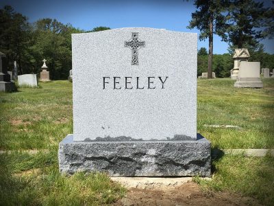 Barre Grey Granite Upright Monument Feeley Memorial Celtic Cross