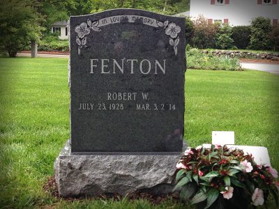 Grey Granite Upright Monument In Loving Memory Fenton Memorial