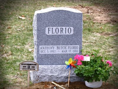 Barre Grey Granite Upright Monument Florio Memorial