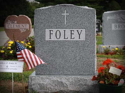 Barre Gray Granite Upright Monument Foley Memorial
