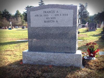 Barre Gray Granite Upright Monument