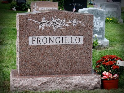 North American Pink Granite Upright Monument Frongillo Memorial
