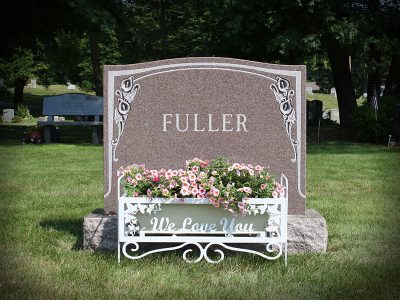 North American Pink Granite Upright Monument Fuller Memorial
