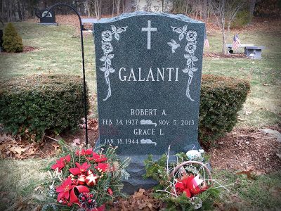 Oliver GreenGranite Upright Monument Galanti Memorial