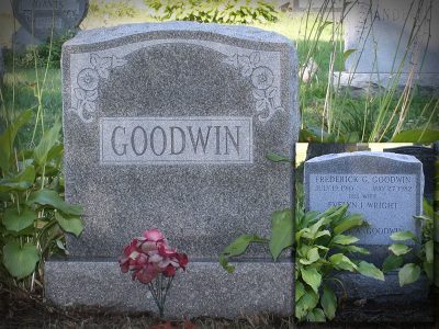 Barre Gray Granite Upright Monument Goodwin Memorial