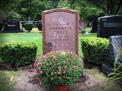 Red Granite Upright Monument Graci Memorial In Loving Memory