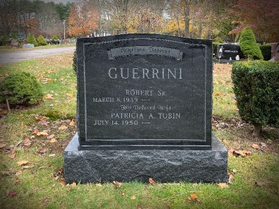 American Black Granite Upright Monument Guerrini Memorial Together Forever