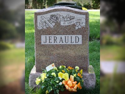 North American Pink Upright Granite Monument Jerauld Memorial