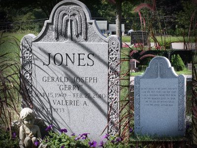 Gray Granite Upright Monument Jones Memorial